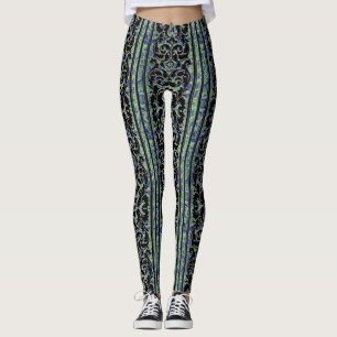 Leggings Papier peint vintage des années 1960 1c