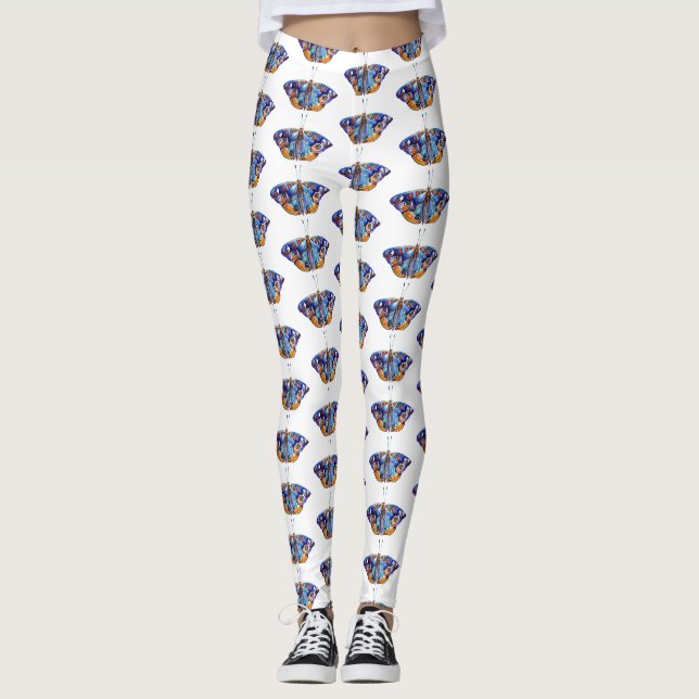 Leggings Papillon aquarelle coloré (Devant)