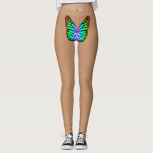 Leggings Papillon arc-en-ciel, pattes nues