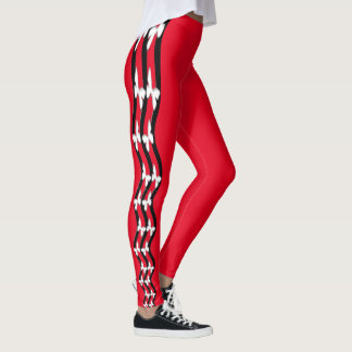 Leggings Papillon blanc avec pattes blanches ondulées