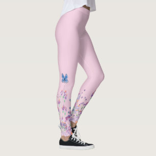 Leggings Papillon bleu en fleurs