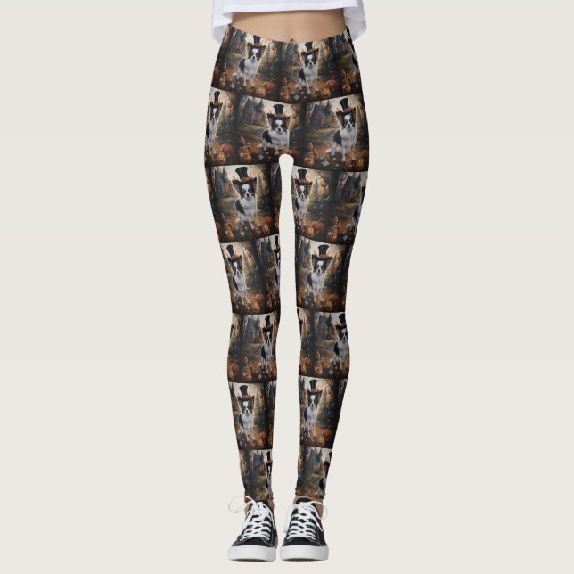 Leggings Papillon Citrouille Halloween effroi (Devant)
