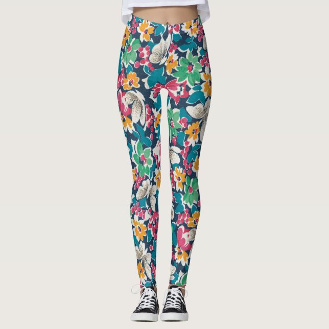 Leggings Papillon de fleurs (Devant)