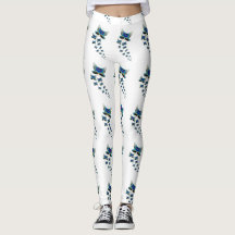 Leggings Papillon Défilé Bleu Vivant Vol