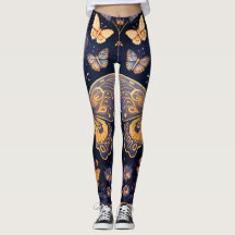 Papillon d'or bleu violet Art déco moderne