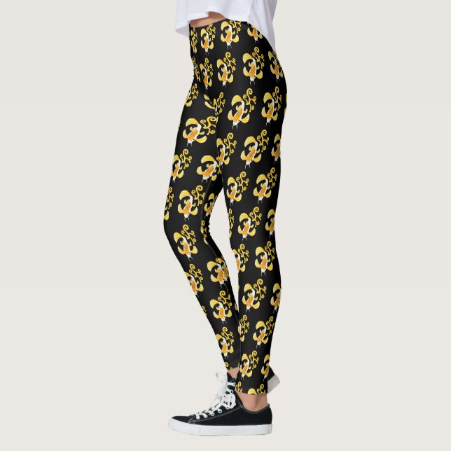 Leggings Papillon d'or Koi natation (Gauche)