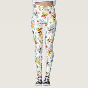 Leggings Papillon et motif floral