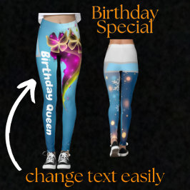 Leggings Papillon personnalisé et flocon de neige cadeau An