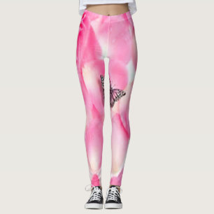 Leggings Papillon rose