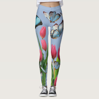 Leggings Papillon tulipe à fleurs