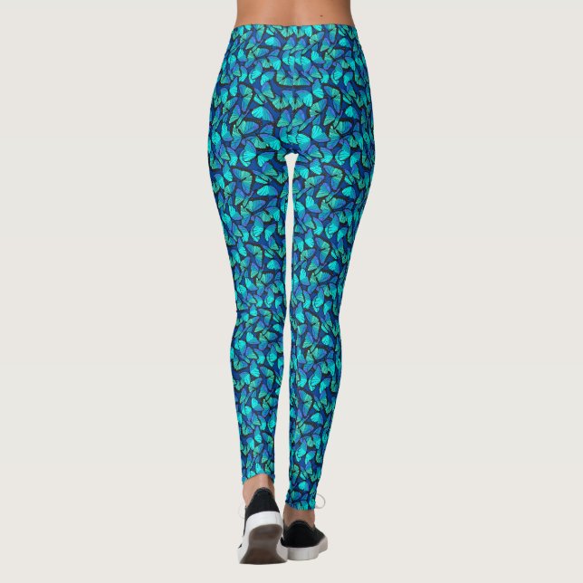 Leggings Papillons bleus à motifs (Dos)