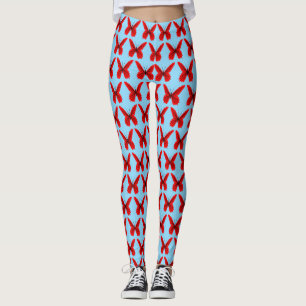 Leggings Papillons rouges que vous choisissez Couleur Arriè