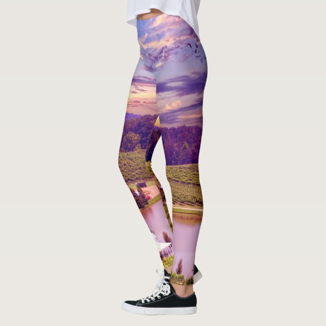 Leggings Paradis de coucher du soleil d'établissement (Gauche)