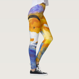 Leggings Parapentisme de coucher du soleil au-dessus de