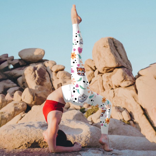 Leggings "Parfaitement Joué : Motif de jardin de chats de K (Créateur téléchargé)