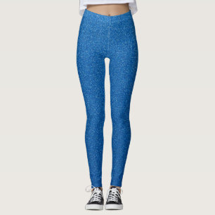 Leggings Parties scintillant Bleue, Étincelle, Arrière - pl