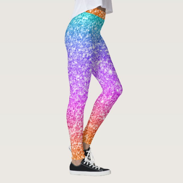 Leggings Parties scintillant colorée Imprimer Dégradé (Droite)