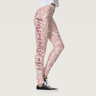 Leggings Parties scintillant de lumière rose Pamplemousse d