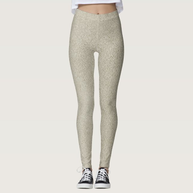 Leggings Parties scintillant de sable de Champagne (Devant)