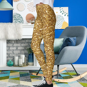 Leggings Parties scintillant d'or Élégantes étincelles mign