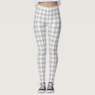 Leggings Parties scintillant en verre d'argent Herringbone