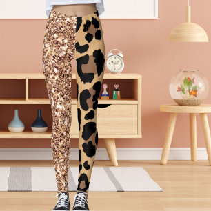 Leggings Parties scintillant Leopard Étincelle Motif Spot W
