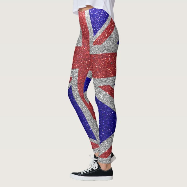 Leggings Parties scintillant Londres Drapeau de la Grande-B (Gauche)