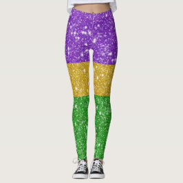 Leggings Parties scintillant Mardi Gras Carnaval en bande c