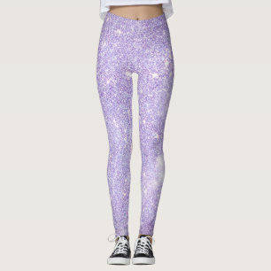 Leggings Parties scintillant moderne Lavender violet étince