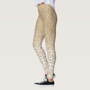 Leggings Parties scintillant or branchée et dégradé Emprein