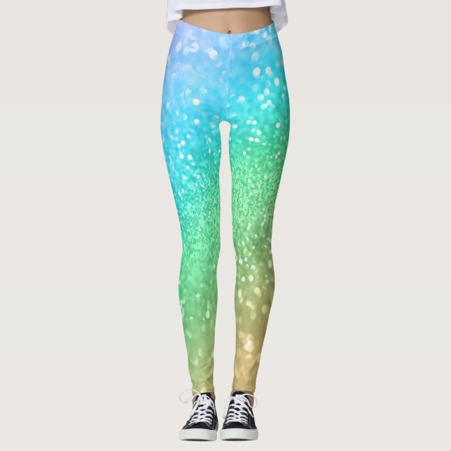 Leggings Parties scintillant Rainbow Princess #1a (Parties  (Devant)