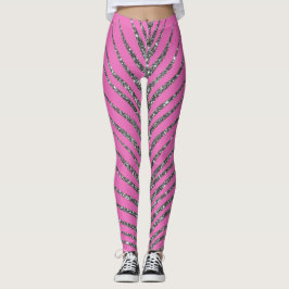 Leggings Parties scintillant rose étincelante