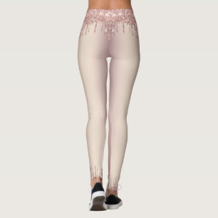 Leggings Parties scintillant rose Gold Blush Drives Chic Da