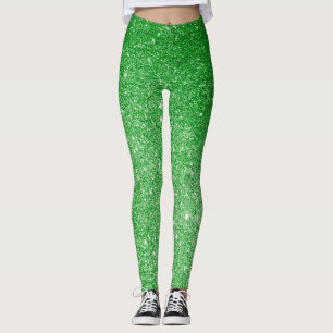 Leggings Parties scintillant verte Glitz & Glam, Étincelle