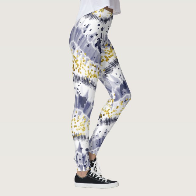 Leggings Parties scintillant violet tendance Tie Tee Leggin (Droite)