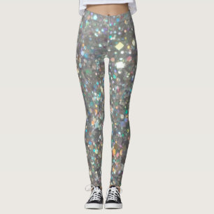Leggings Parties scintillantes argentées