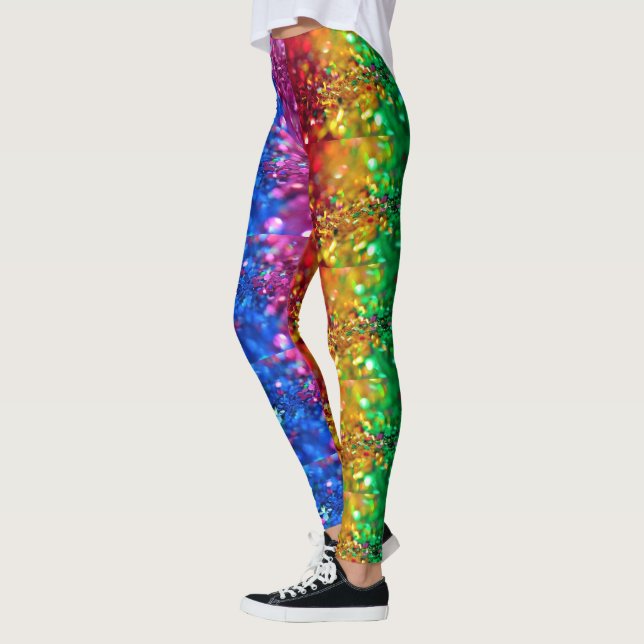 Leggings Parties scintillantes d'arc-en-ciel (Gauche)