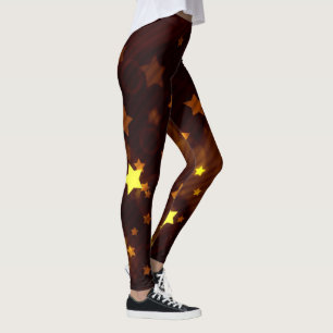 Leggings Parties scintillantes et étoiles de sable et d'or