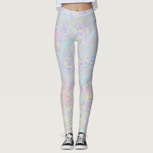 Leggings Passé arc-en-ciel psychédélique tourbillonnant aux