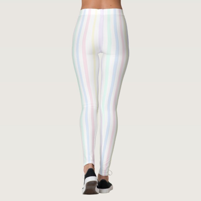 Leggings Pastel Candy Stripe Arc-en-ciel (Dos)