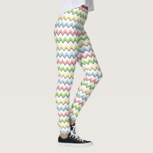 Leggings Pastel Chevron-Drop Shadow par Shirley Taylor