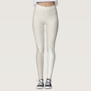 Leggings Pastel Colors Moderne Elégant Beige Brown Blanc