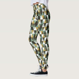 Leggings Pastel Colours Moderne géométrique Triangles Motif
