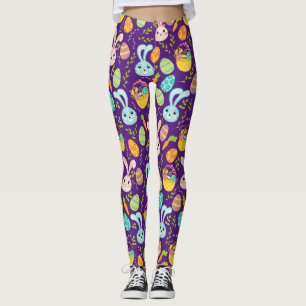 Leggings Pastel Easter Bunny Motif
