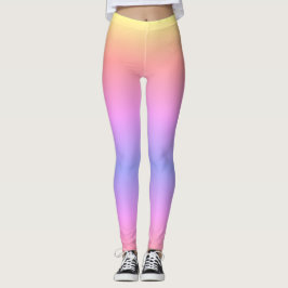 Leggings Pastel Ombré Arc-en-ciel rose jaune violet