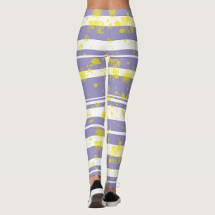 Leggings Pastel Pale Lavender Purple Art Abstrait