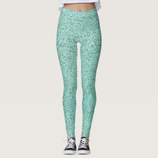Leggings Pastel Printemps Vert béton texture (Devant)