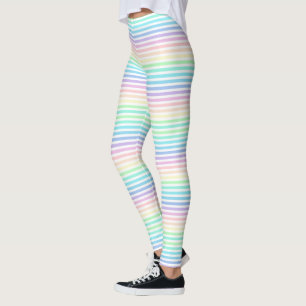 Leggings Pastel Rainbow Stripes