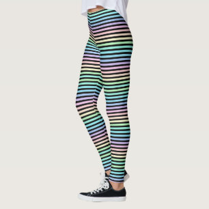 Leggings Pastel Rainbow Stripes