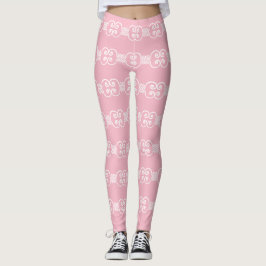 Leggings Pastel rose blanc Victorien 4Ashley